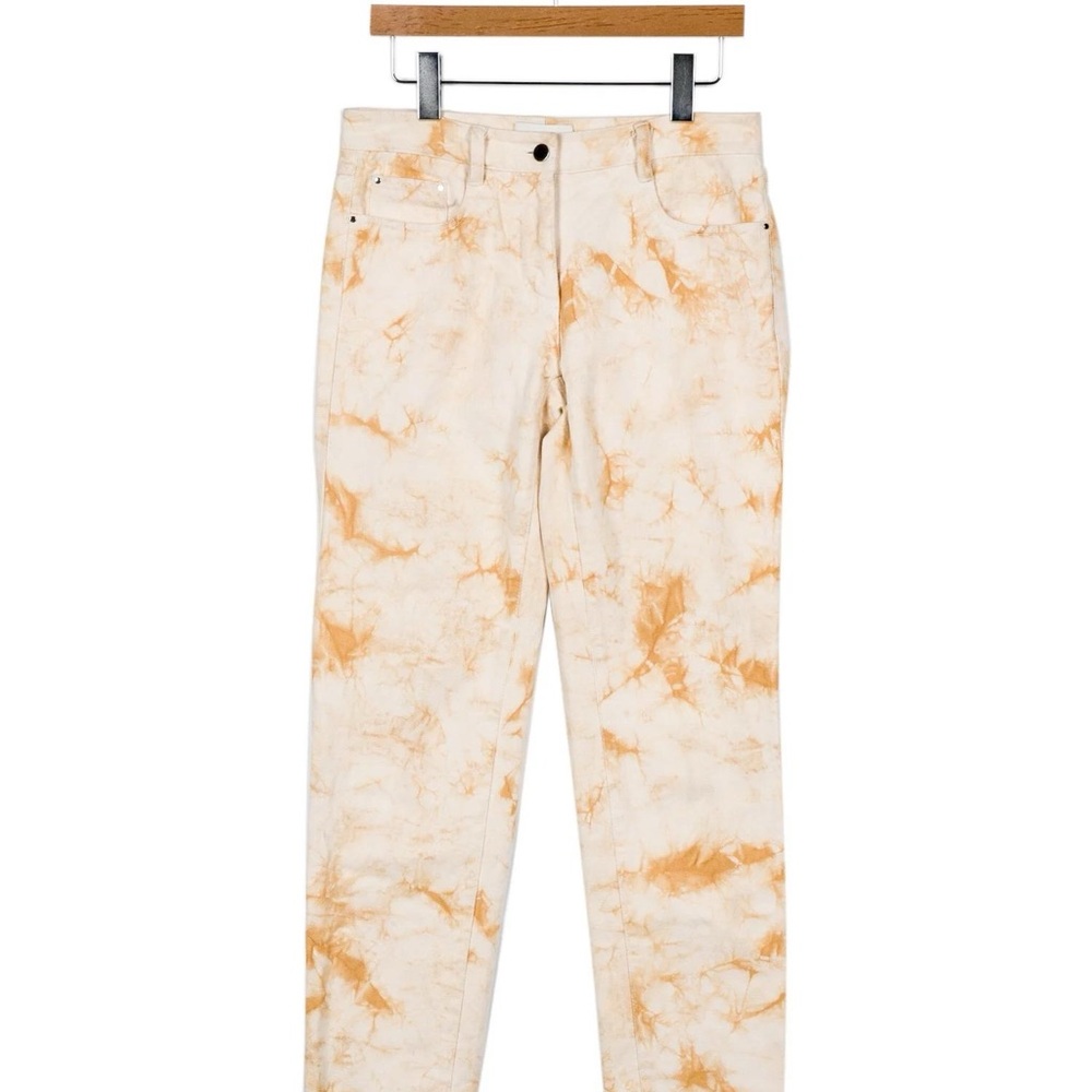3.1 Phillip Lim Tie-Dye Print Straight Leg Pants - White/Orange